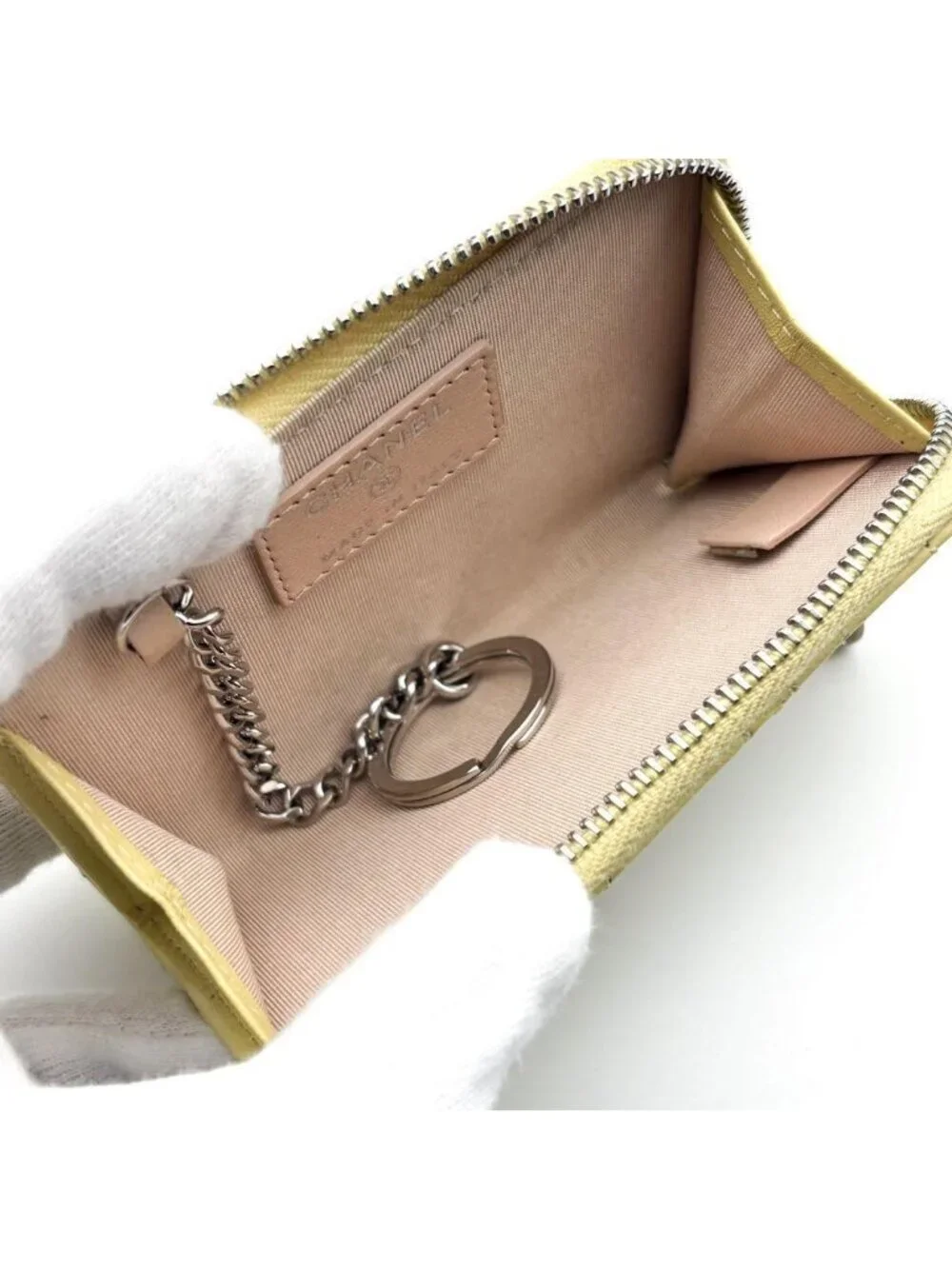 Chanel Wallet Camellia Stitch Ring Coin Purse
